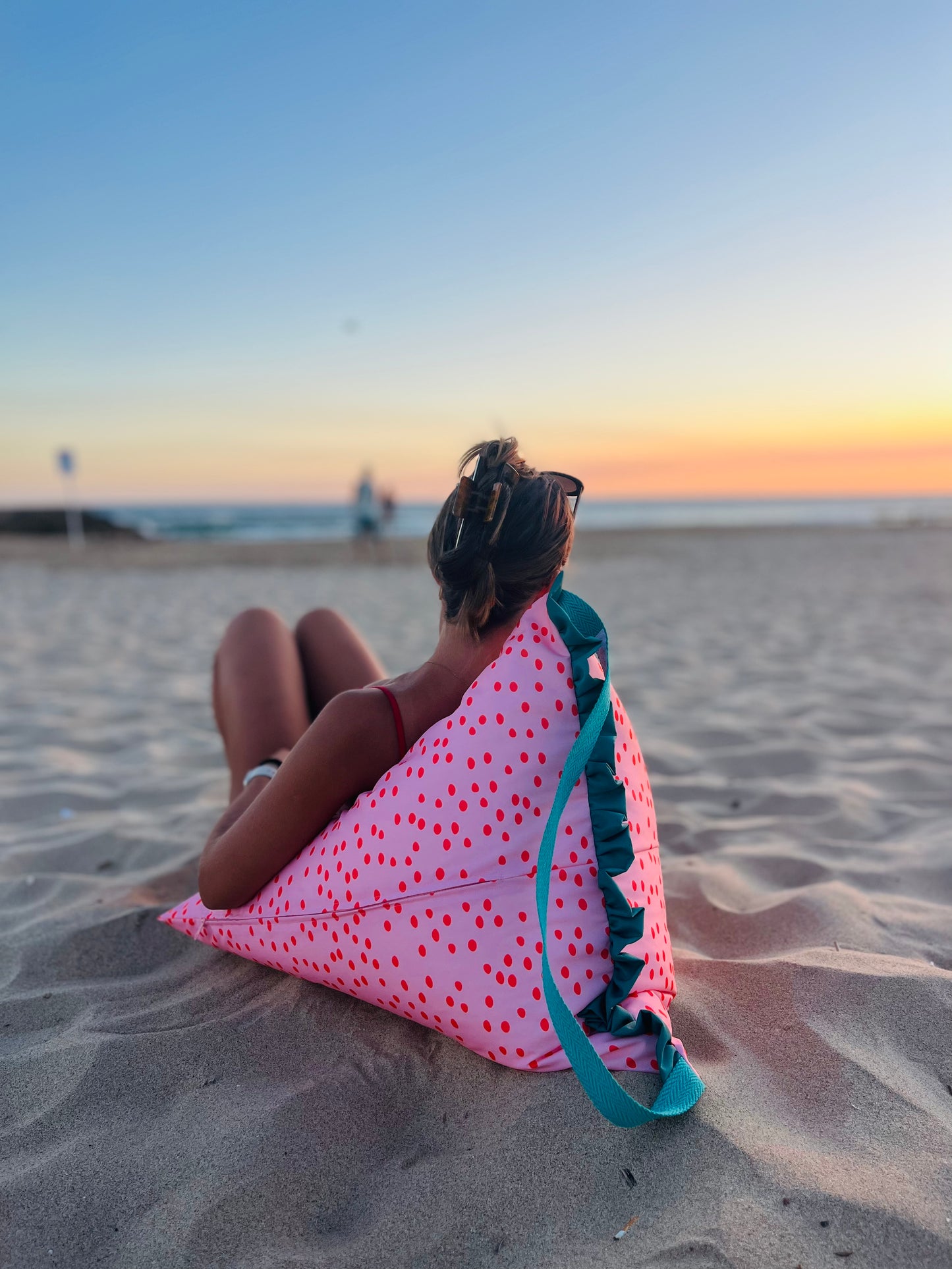 Puff impermeável para a praia