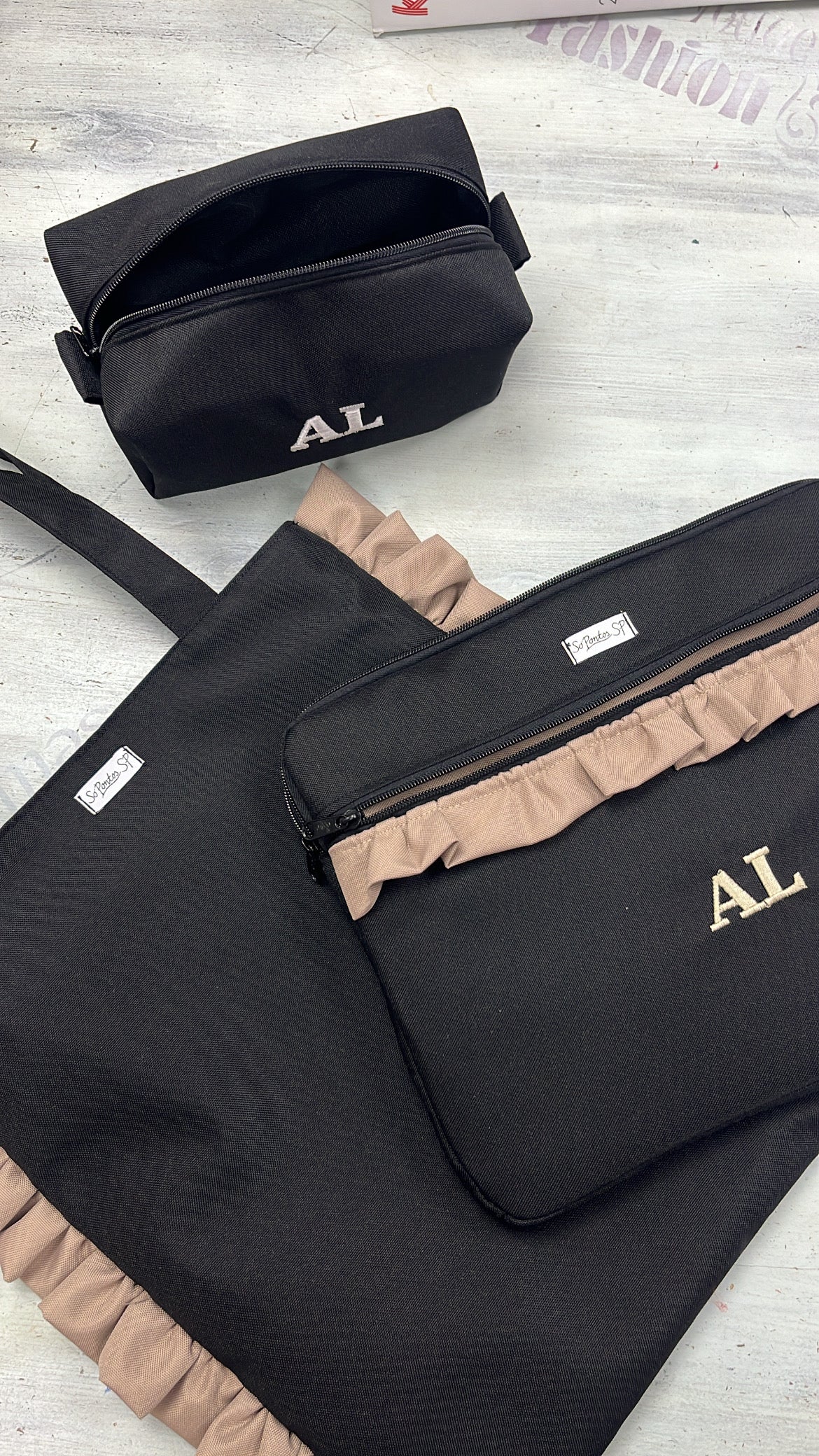 Tote bag com folhos na laterial