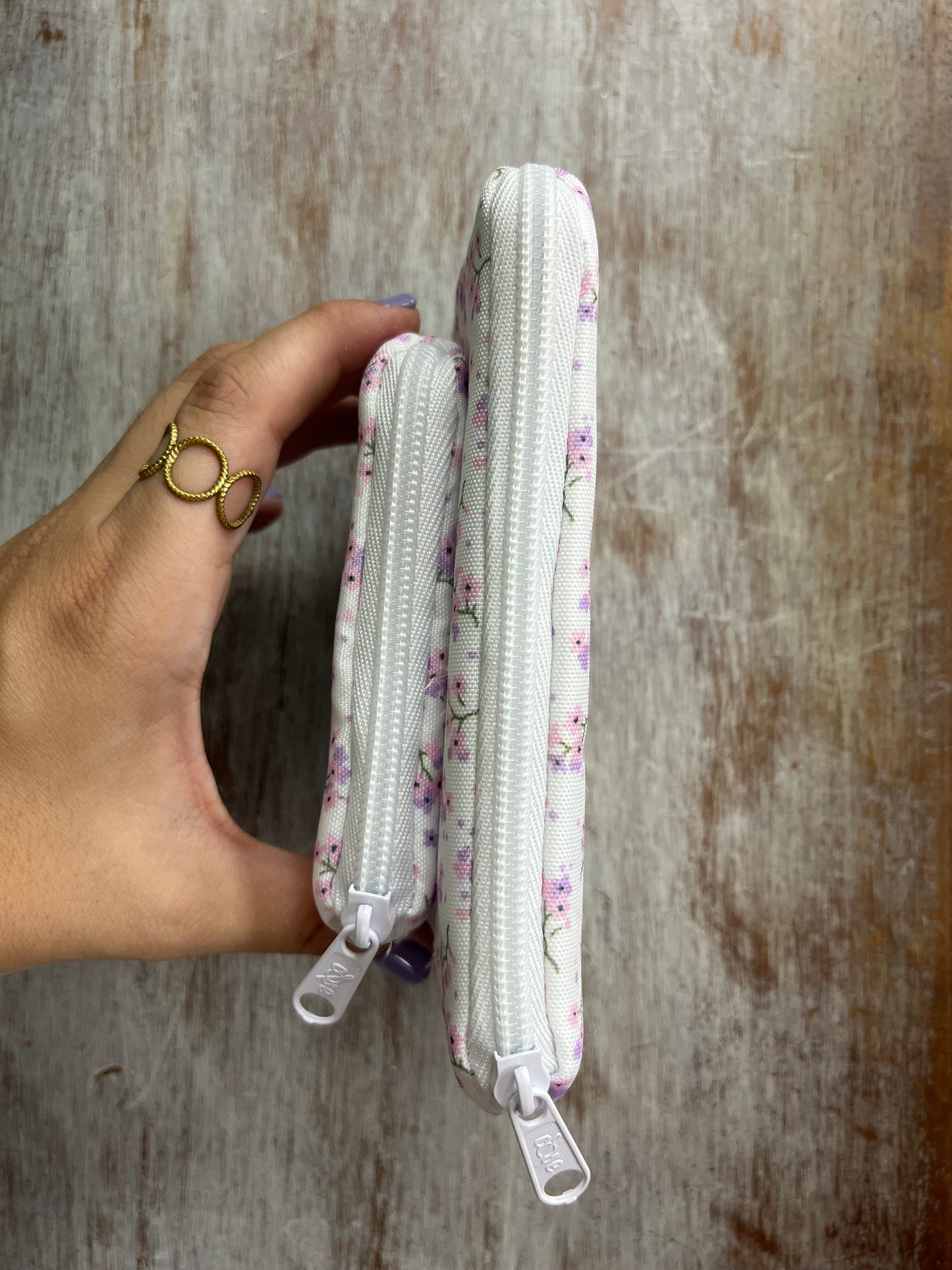 Bolsa achatada dupla