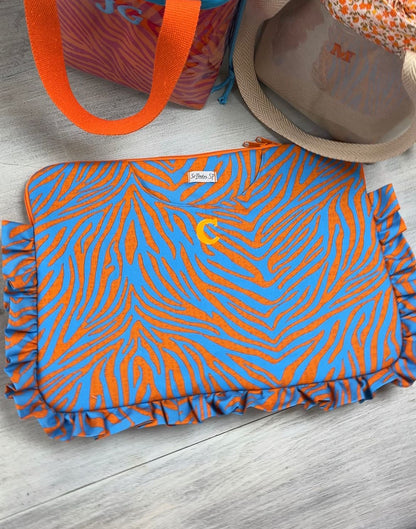 Bolsa para portátil ou tablet com folhos à volta